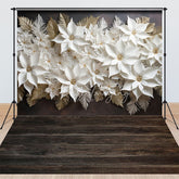 Lofaris White and Gold 3D Floral Wall Combo Set Backdrop for Elegant Wedding Bridal Shower Studio Photo Shoots